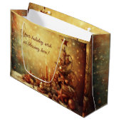 Erstellen Sie Ihren eigenen warmen Weihnachtsbaum Große Geschenktüte (Vorderseite Schrägansicht)