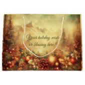 Erstellen Sie Ihren eigenen warmen Weihnachtskranz Große Geschenktüte (Vorderseite)