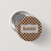 Erstellen Sie Ihren eigenen Weihnachts-Gingham-Url Button (Vorne & Hinten)