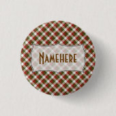 Erstellen Sie Ihren eigenen Weihnachts-Gingham-Url Button (Vorderseite)