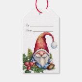 Erstellen Sie Ihren eigenen Weihnachtsbaum Gnome Geschenkanhänger (Vorderseite)