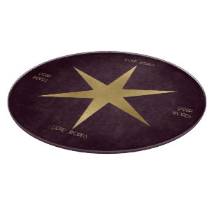 Erstellen Sie Ihren eigenen Wein & Gold Sechs-Punk Schneidebrett