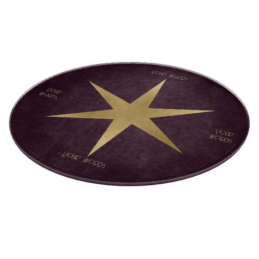 Erstellen Sie Ihren eigenen Wein & Gold Sechs-Punk Schneidebrett (Ecke)