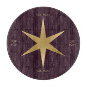 Erstellen Sie Ihren eigenen Wein & Gold Sechs-Punk Schneidebrett (Vorderseite)