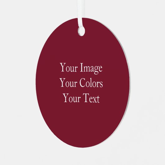 Erstellen Sie Ihren eigenen Wein Rot Ornament Aus Metall (Vorderseite links)