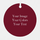 Erstellen Sie Ihren eigenen Wein Rot Ornament Aus Metall (Vorderseite)
