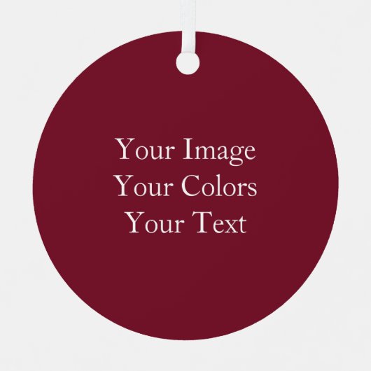 Erstellen Sie Ihren eigenen Wein Rot Ornament Aus Metall (Vorderseite)