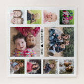 Erstellen Sie Ihren eigenen weißen 10-Collage-Fami Puzzle (Horizontal)