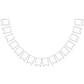 Erstellen Sie Ihren eigenen weißen Solid individue Wimpelkette (Alle)