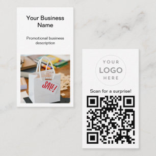 Erstellen Sie Ihren eigenen Werbe-QR-Code-Foto-Log Visitenkarte