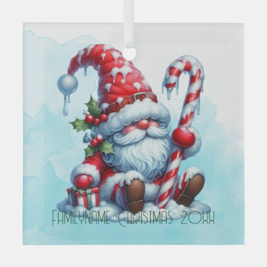 Erstellen Sie Ihren eigenen Western Peppermint Wei Ornament Aus Glas (Vorderseite)