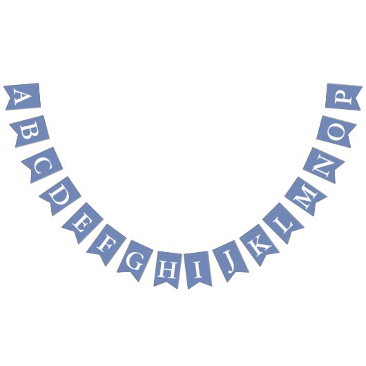 Erstellen Sie Ihren eigenen White Letter Blue Back Wimpelkette (Alle)
