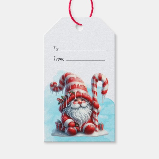 Erstellen Sie Ihren eigenen Wintery Peppermint Wei Geschenkanhänger (Vorderseite)