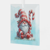 Erstellen Sie Ihren eigenen Wintery Peppermint Wei Ornament Aus Glas (Vorderseite links)