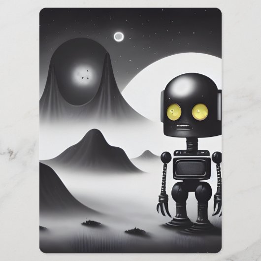 Erstellen Sie Ihren eigenen Yellow Eyes Space Robo Menükarte (Rückseite)