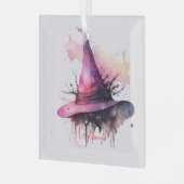 Erstellen Sie Ihren eigenen Zauberhexenhut Ornament Aus Glas (Vorderseite links)