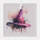 Erstellen Sie Ihren eigenen Zauberhexenhut Ornament Aus Glas (Rückseite)