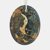 Erstellen Sie Ihren eigenen Zodiac-Gemini Ornament Aus Glas (Vorderseite Rechts)