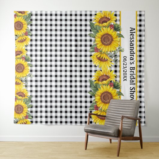 Erstellen Sie Ihren Foto-Stand Hintergrund Gingham Wandteppich (Beispiel (Horizontal))