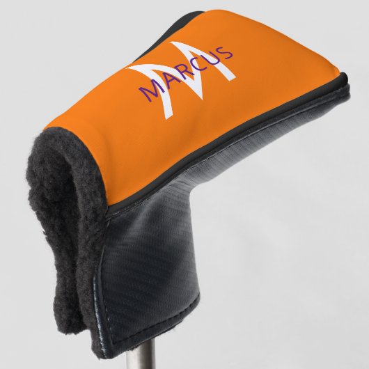 Erstellen Sie Ihren Mit Monogramm Orange Blade Sty Golf Headcover (3/4 Vorderseite)