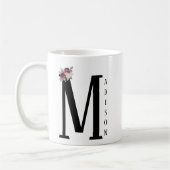 Erstellen Sie Ihren Namen Tasse, Weiß und Schwarz Kaffeetasse (Links)