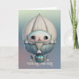 Erstellen Sie Ihren Niedlichen Steampunk-Heißluftb Feiertagskarte