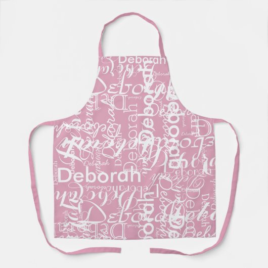 Erstellen Sie ihren Personalisierten Namen Rosa Schürze (Vorderseite)