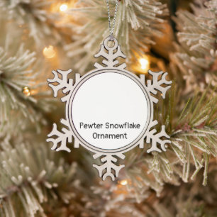 Erstellen Sie Ihren persönlichen Zinn-Schneeklasen Schneeflocken Zinn-Ornament