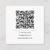 Erstellen Sie Ihren QR-Code Personalisiert Quadratische Visitenkarte (Rückseite)