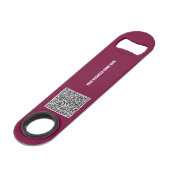 Erstellen Sie Ihren QR-Code und Textbar-Schlüssel Speed Flaschenöffner (Vorderseite Schrägansicht)