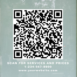 Erstellen Sie Ihren QR-Code - White Fensteraufkleber