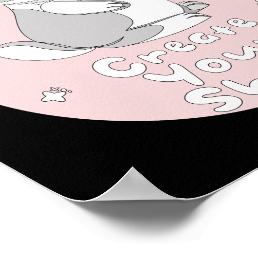 Erstellen Sie Ihren Shine Kawaii Funny Bunny Pink Poster (Ecke)