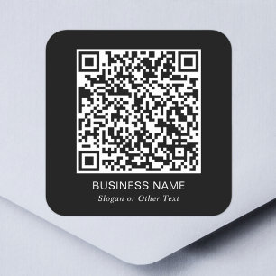 Erstellen Sie Ihren Website-QR-Code Werbe Schwarz Quadratischer Aufkleber
