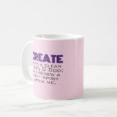 Erstellen Sie in mir ein reines Herz-Rosa Kaffeetasse (Vorderseite Links)