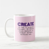 Erstellen Sie in mir ein reines Herz-Rosa Kaffeetasse (Links)