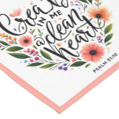 Erstellen Sie in mir ein sauberes Herz blühend Kurzer Tischläufer (Ecke)