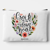 Erstellen Sie in mir ein sauberes Herz blühend Zubehörtasche (Vorderseite)