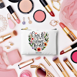 Erstellen Sie in mir ein sauberes Herz blühend Zubehörtasche