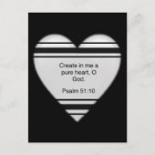 Erstellen Sie in mir ein sauberes Herz, o Gott Psa Postkarte (Vorderseite)