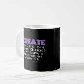 Erstellen Sie in mir einen reinen Herznebel Lila Kaffeetasse (Vorderseite Links)