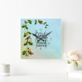 Erstellen Sie in mir einen reinen Herzpsalm 51: 10 Quadratische Wanduhr (Zuhause)