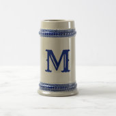 Erstellen Sie individuell Mit Monogramm Vintagen B Bierglas (Mittel)