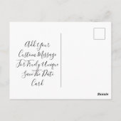 Erstellen Sie individuelle personalisierte Save Th Postkarte (Rückseite)