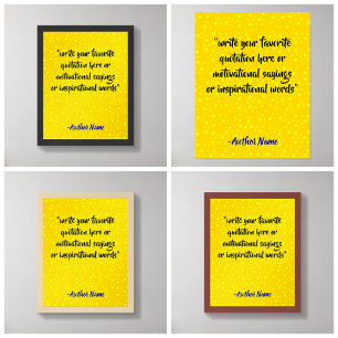 Erstellen Sie Luxury Black und Gold Zitat  Poster