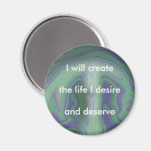 ERSTELLEN SIE MEIN LEBEN - einen Affirmationsmagne Magnet (Vorderseite/Rückseite)