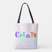 Erstellen Sie mit Rainbow Polka Dots Tote Bag Tasche (Rückseite)