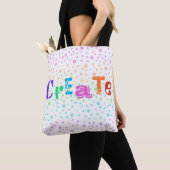 Erstellen Sie mit Rainbow Polka Dots Tote Bag Tasche (Von Nahem)