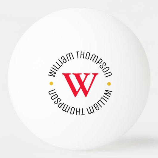 Erstellen Sie Monogram Ball-Golfbälle Tischtennisball (Vorderseite)