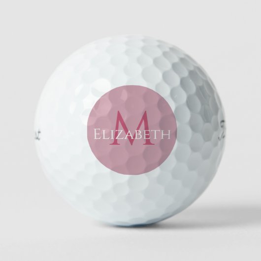 Erstellen Sie Monogramm-Name-Initialen Elegantes R Golfball (Vorderseite)