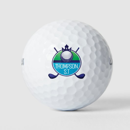 Erstellen Sie Nachname oder Initialen von monogram Golfball (Vorderseite)